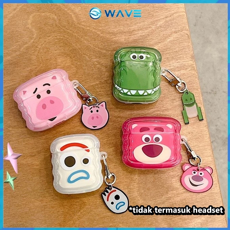 [Kode 292 - 295] Airpods Case Toy Story Lotso Forky Dino Piggy Gen 1 2 3 Pro Soft Silicone Karakter 