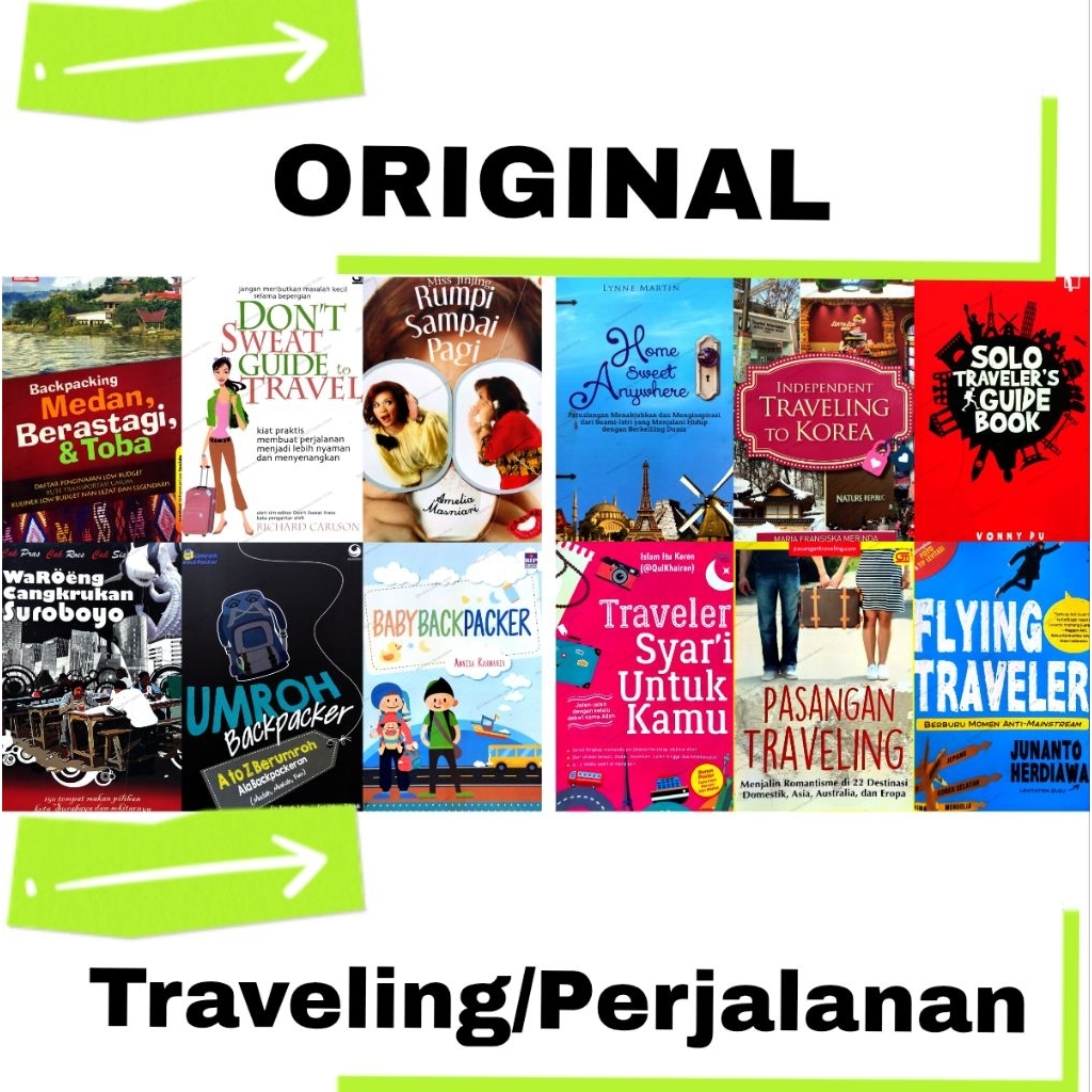 Buku perjalanan/Traveling backpacking medan, umroh backpacker, baby backpacker