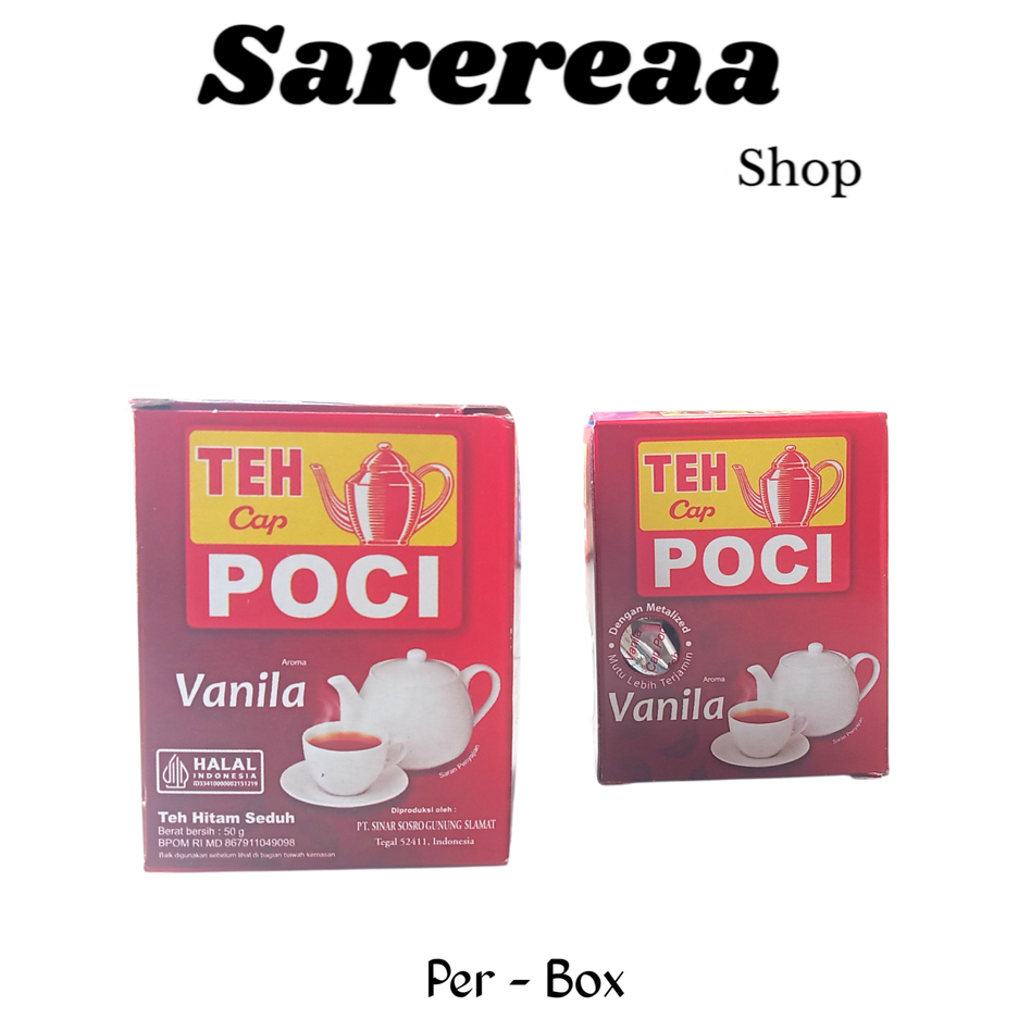 Teh Poci Bubuk Vanilla 50g – Teh Instan Rasa Vanilla – Minuman Hangat Nikmat