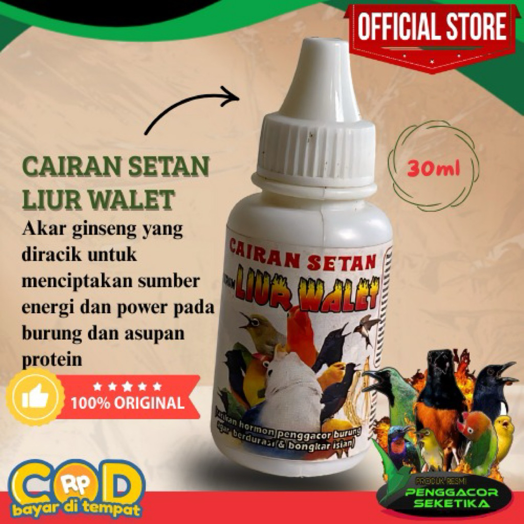 Cairan Setan Liur Walet Suplemen Vitamin Penggacor burung