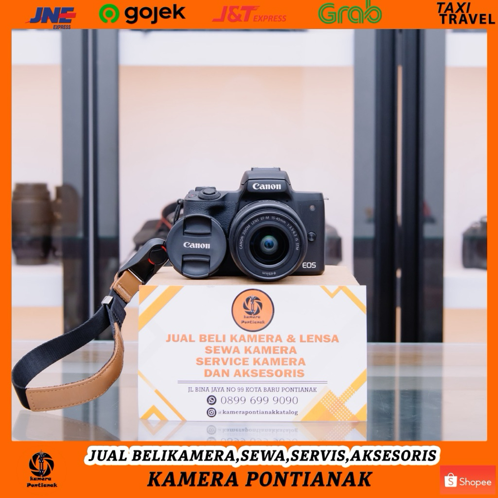 kamera canon eos M50 + lensa kit