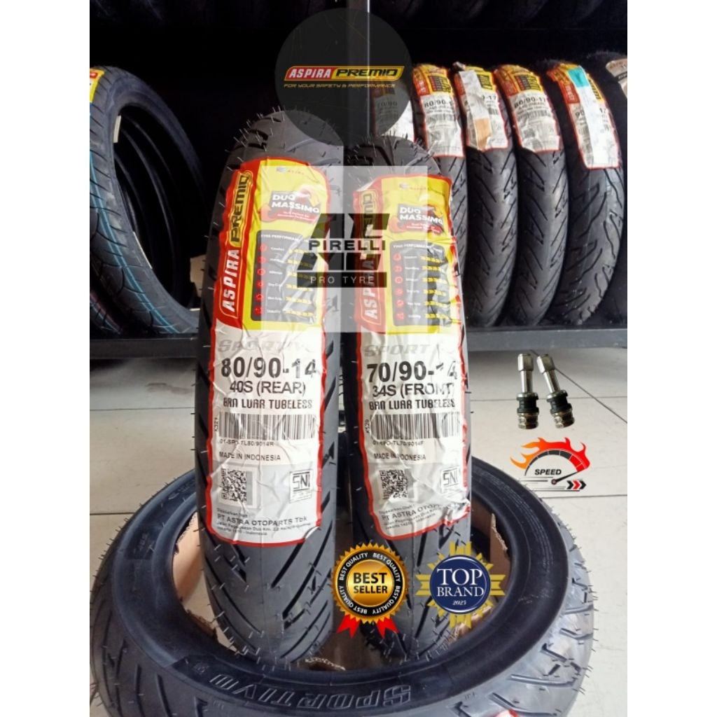 Aspira Premio Sportivo UK 70/90-14 & 80/90-14 Tubeless