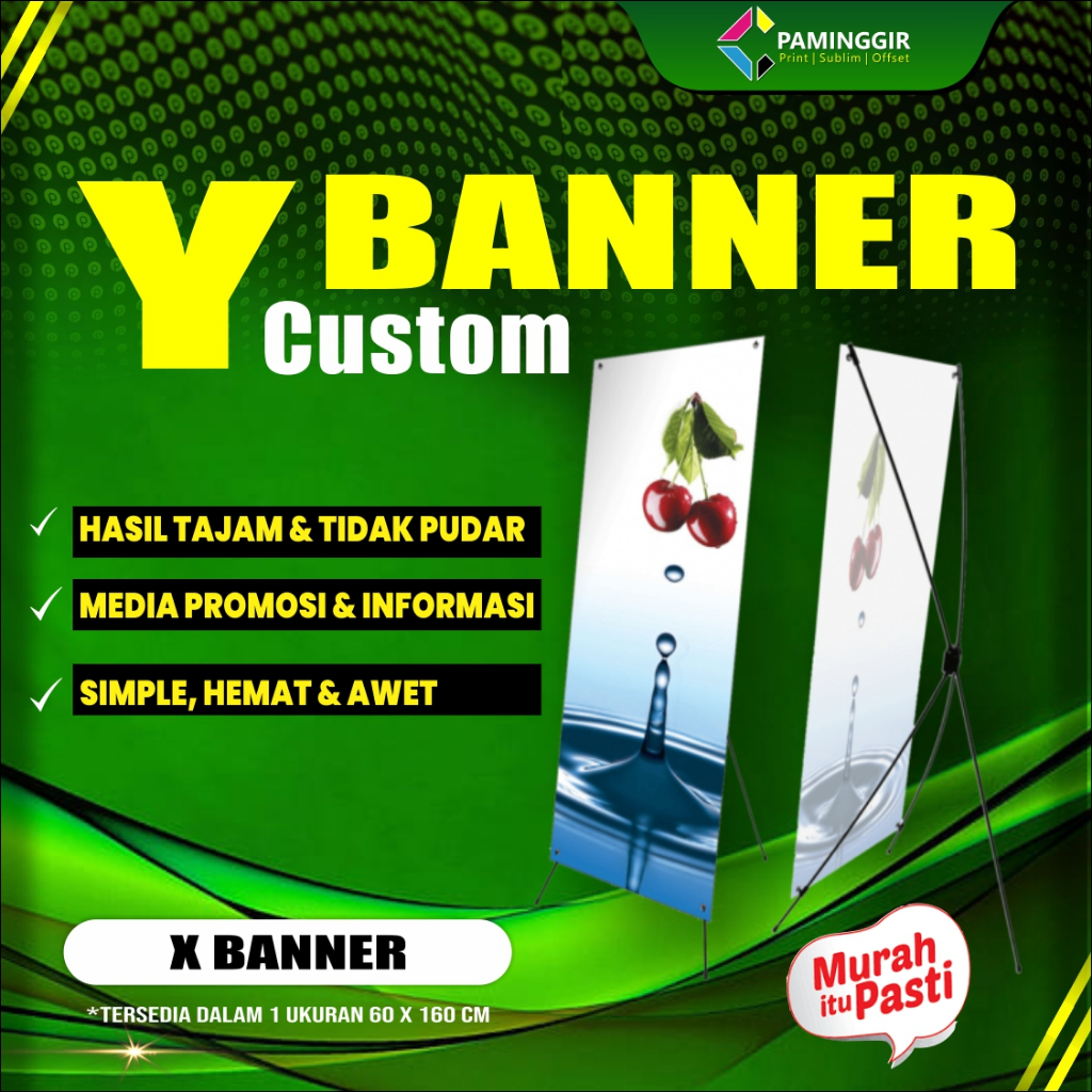 cetak x banner 60x160 spanduk berdiri toko jualan custom ulang tahun anak konter pulsa spanduk wisud