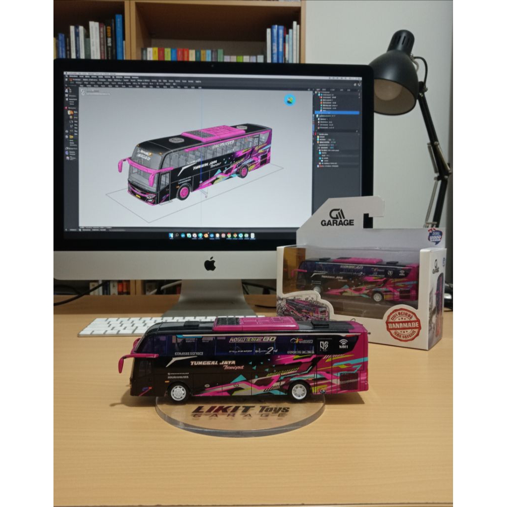 PROMO Miniatur Bus BLACK PINK JET BUS 5 Tunggal Jaya 1/87