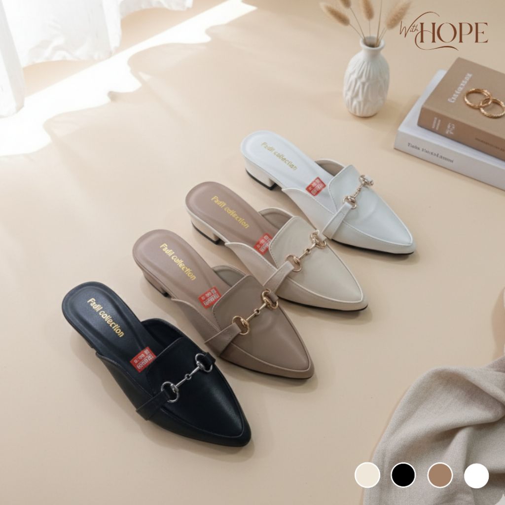 WithHope Mules Slip-on sandal wanita FDL-008