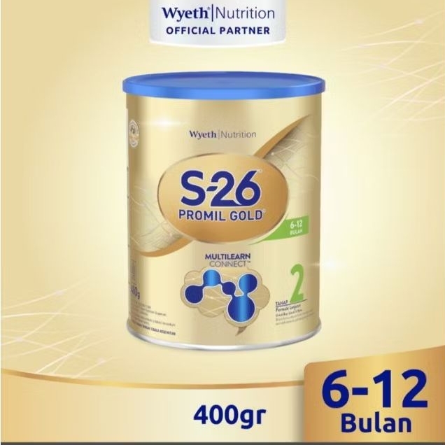 S-26 Promil Gold Tahap 2 Susu Formula Bayi 6-12 Bulan 400 g