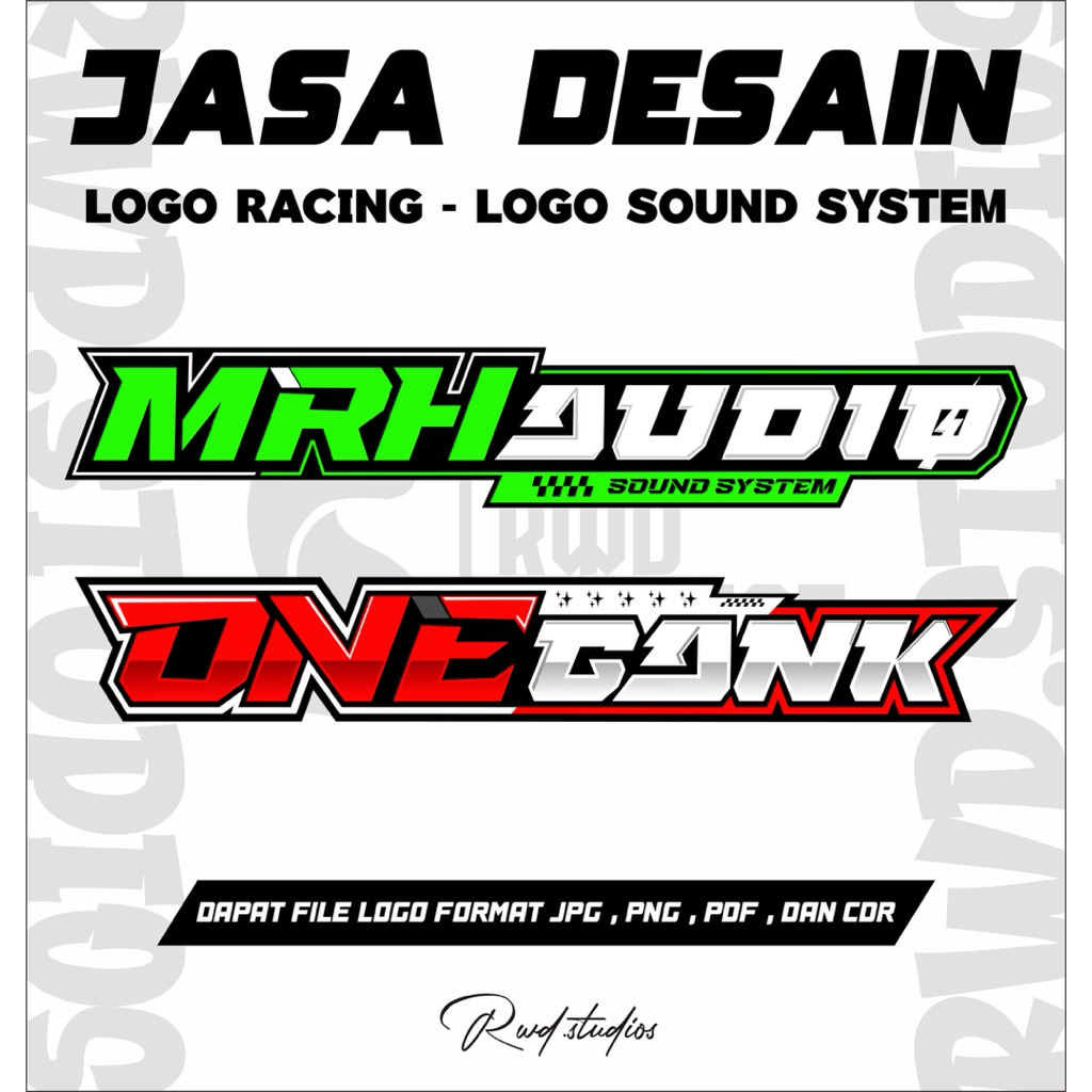 JASA DESIGN LOGO RACING, LOGO BENGKEL, LOGO SOUND SYSTEM, DAN KAOS RACING
