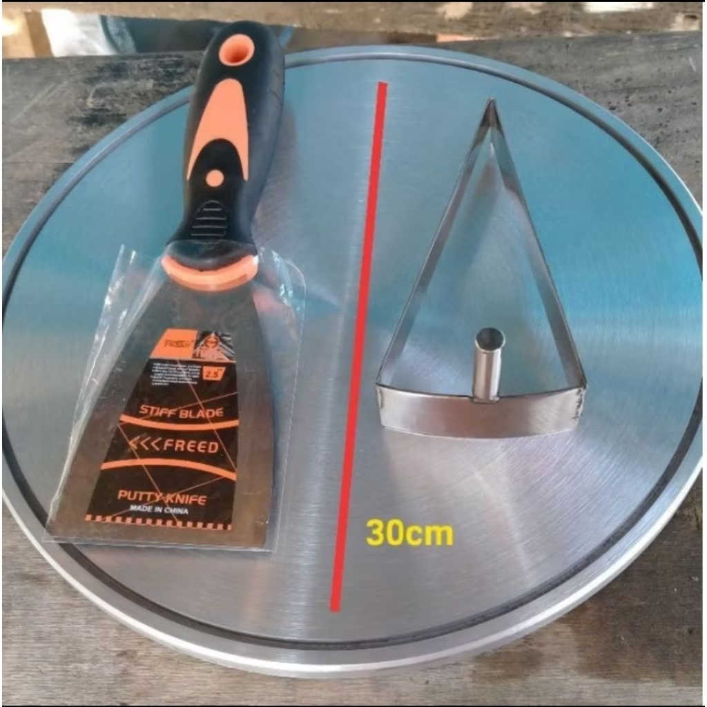 Loyang Crepes semi otomatis / Cetakan Crepes ukuran 30cm paket komplit
