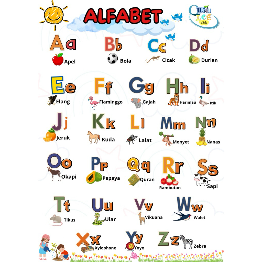poster edukasi alphabet