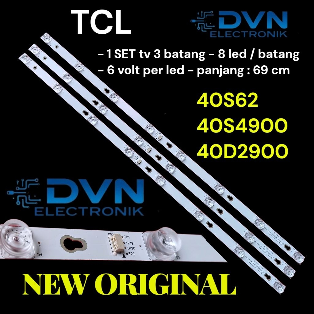 BACKLIGHT TV TCL 40INC  40S62 40S4900 40D2900 LAMPU LED TV TCL 40INC 8K