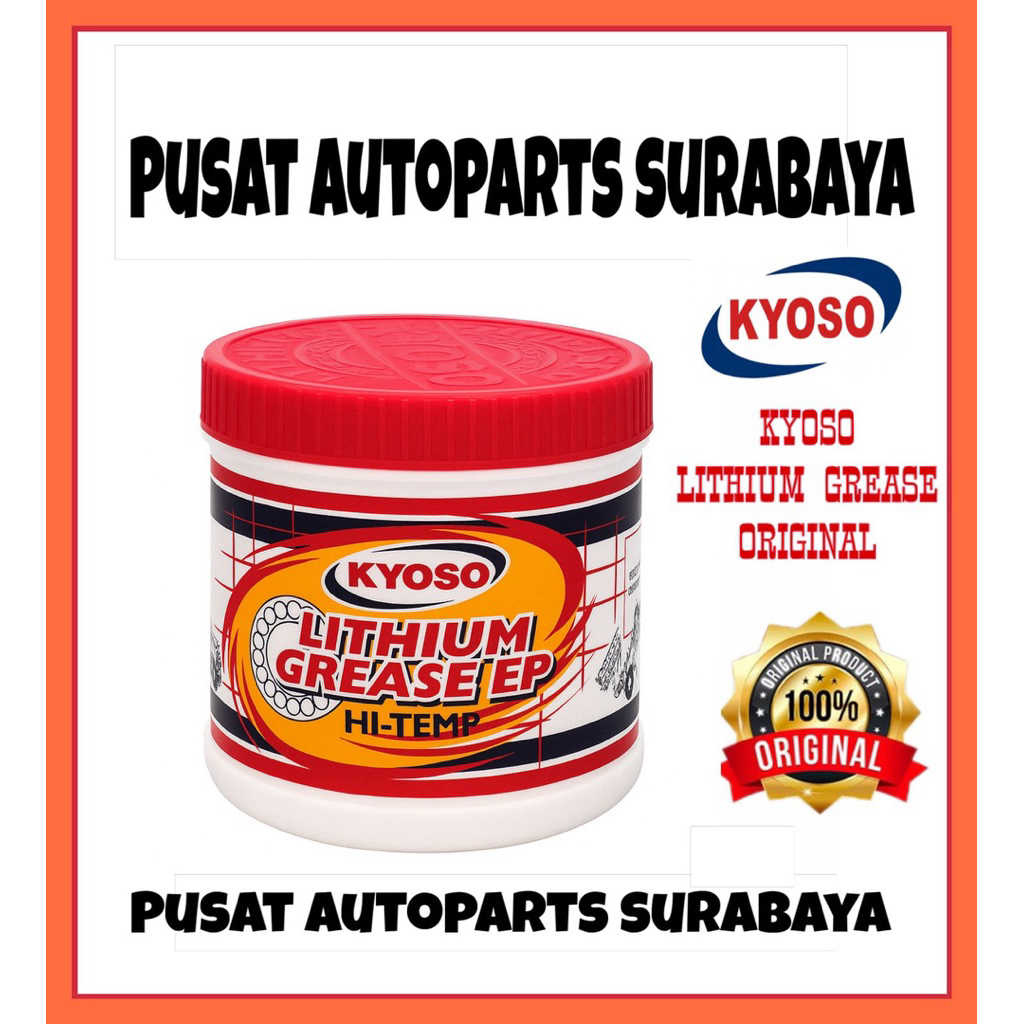STEMPET KYOSO LITHIUM GREASE HIGH TEMP / GREASE BEARING / GEMUK / STEMPET 450gr ( TUTUP MERAH ISI KU