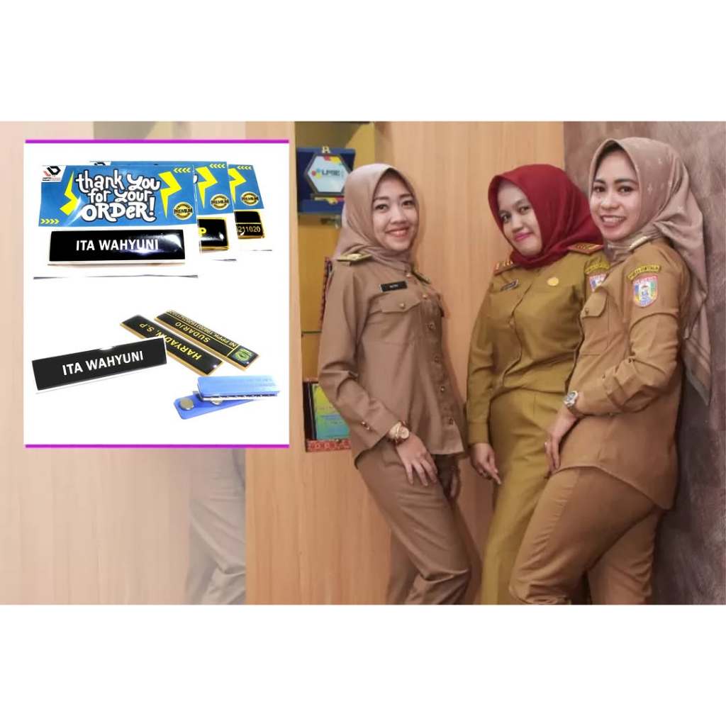 Name Tag Resin/ Name Tag Magnet/ Name Tag Peniti Akrilik Resin