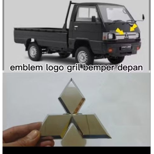 emblem logo mitsubishi tiga berlian untuk bumper bemper belakang expander dan bisa l 300 euro 4 orig