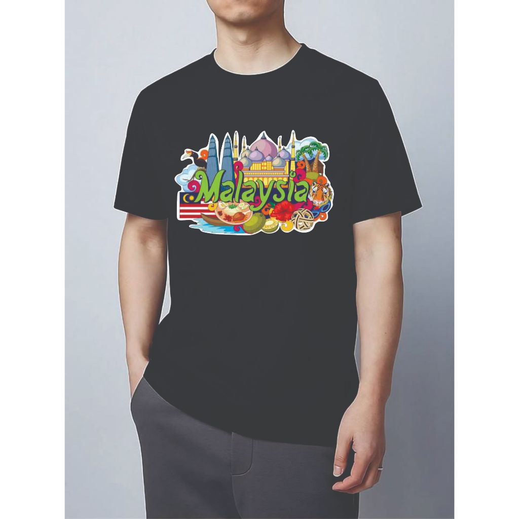 KAOS KATUN/baju kaos oleh oleh MALAYSIA/KAOS MALAYSIA