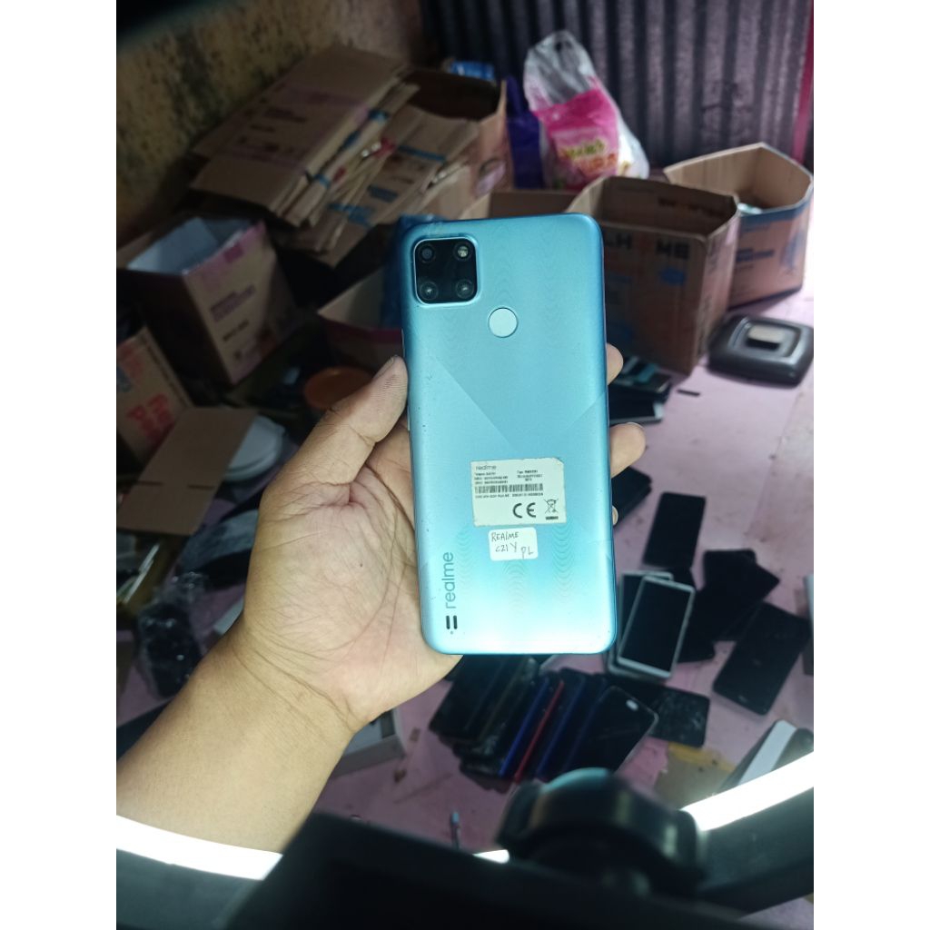 Realme C21y minus lcd mesin normal tested cek deskripsi