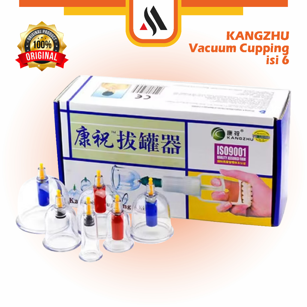 Alat Terapi Bekam | KANGZHU Cupping Kit Isi 6 dan 12 | Kop Angin Kag Zhu Premium