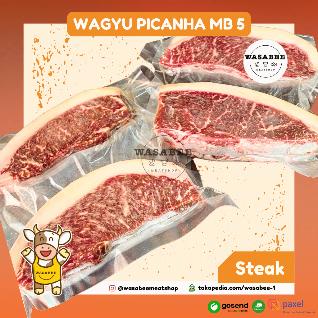 Daging Steak Picanha Wagyu MB 5 "The Queen Of Steak"