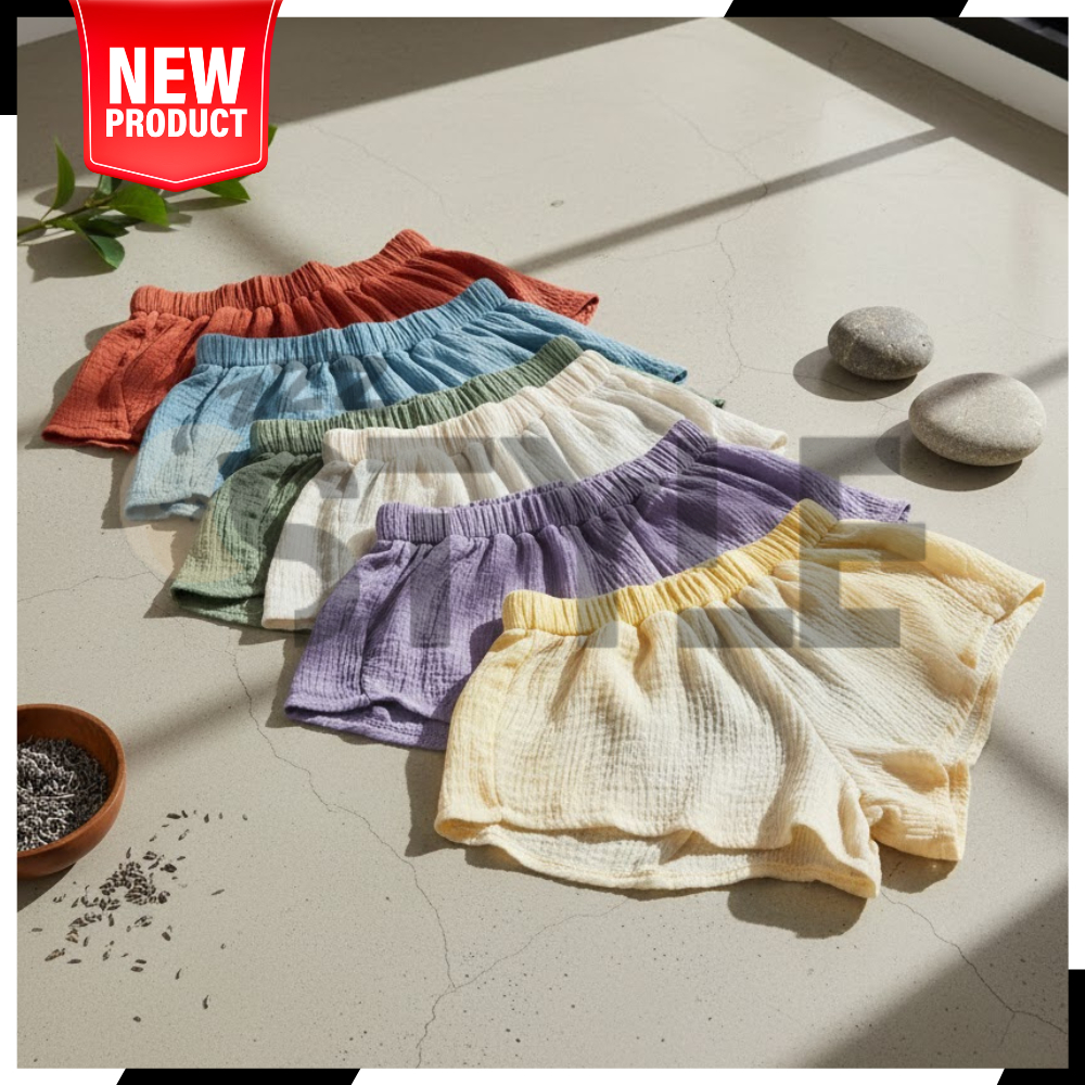 ZzzStyle Celana Pendek Wanita Ukuran One Size Bahan Polyester Solid Warna Motif Polosan Model Shortp