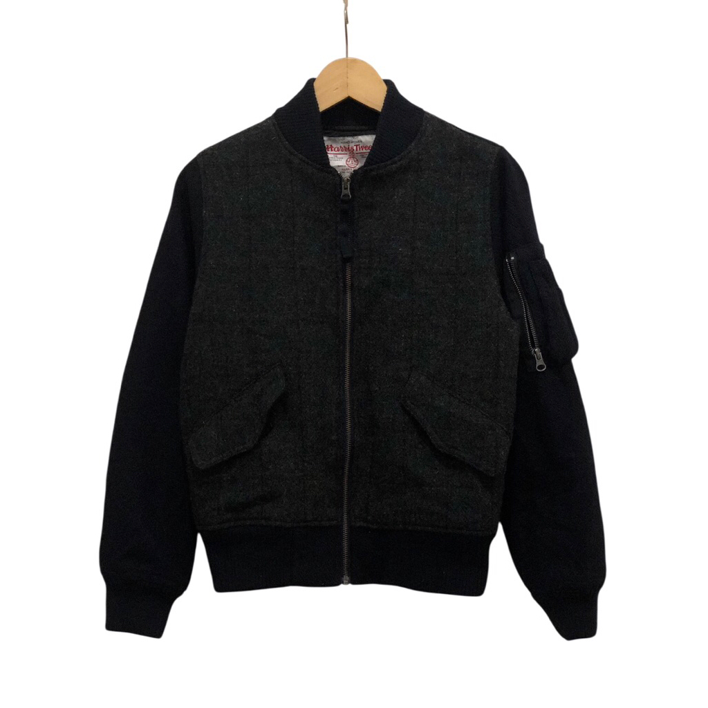 Harris tweed wool jacket / harris tweed jacket / varsity harris tweed