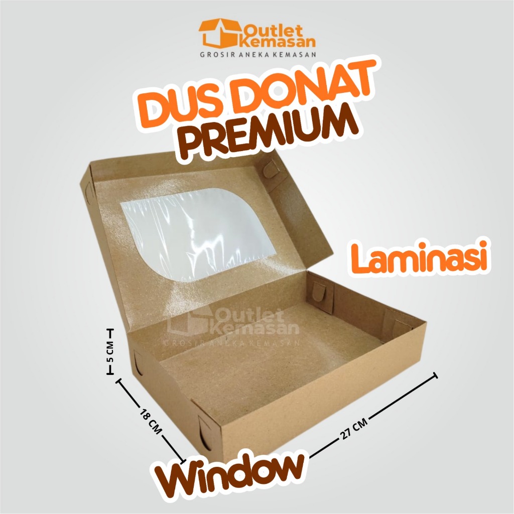 Dus Donat Window Isi 6 Laminasi Premium Murah [1 pack isi 25pcs]