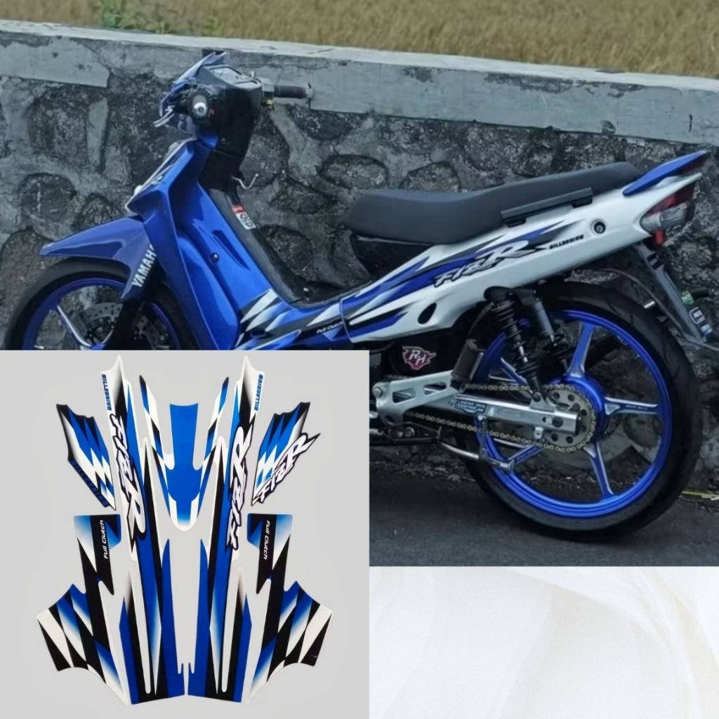Stiker Striping Lis Body Motor F1zr Fizr Milenium Warna Biru