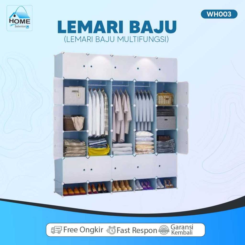 Lemari Plastik Portable Lemari  Gantungan Baju Lemari Serbaguna Lemari Plastik