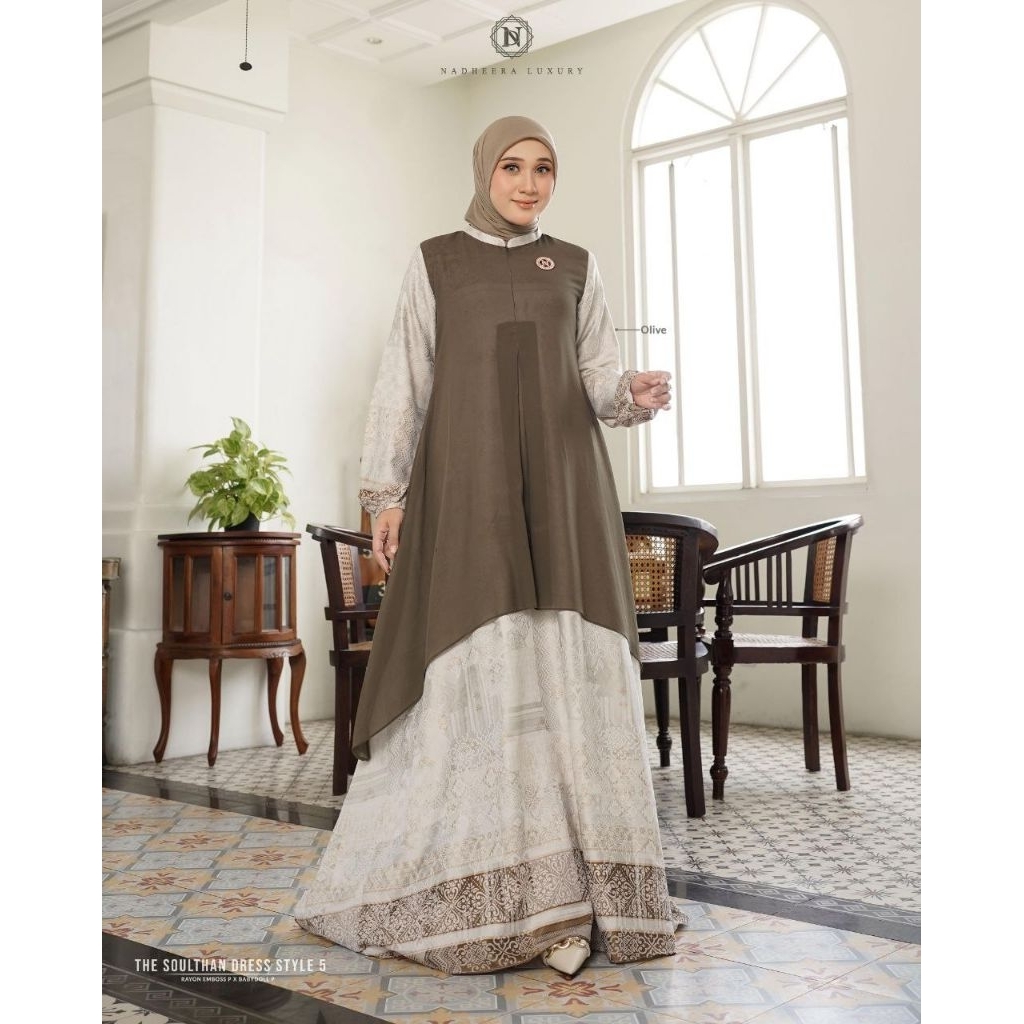 THE SOULTHAN DRESS STYLE 5 BY NADHEERA LUXURY √ Gamis nadheera √ Gamis Premium √ Gamis mewah