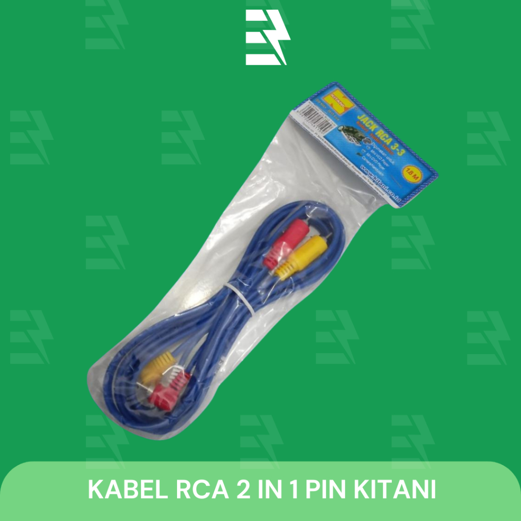 Kitani Kabel RCA 2 Pin / 3 Pin / 2 in 1 Pin Panjang kabel 1,8 Meter