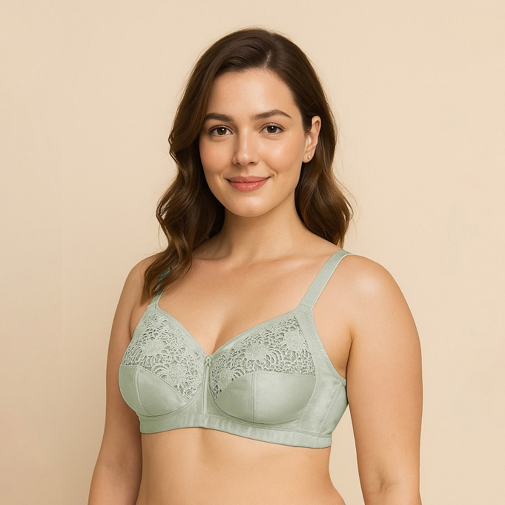 Bra Tanpa Kawat Full Cup Renda Blossom Cup C