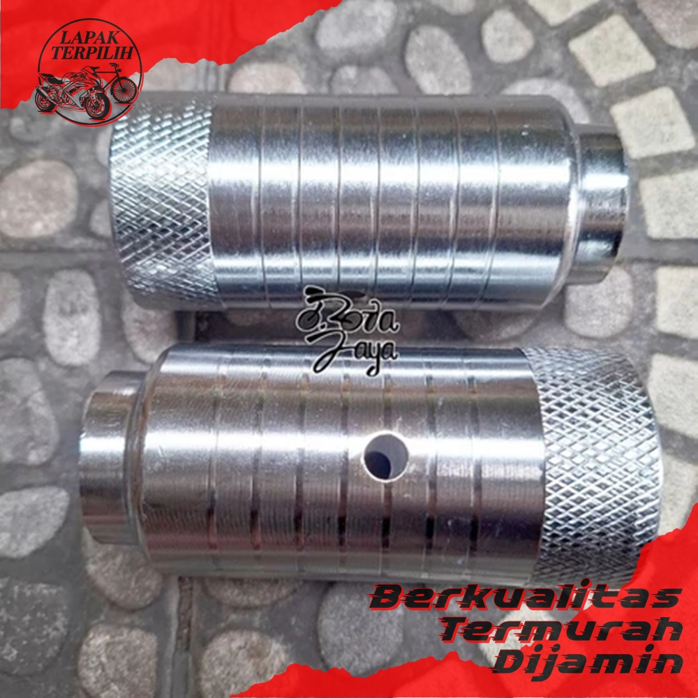 PEGS JALU STEP SEPEDA BMX BESI CHROME UKURAN DRAT 13mm MUR 19 SPAREPART SEPEDA TERMURAH