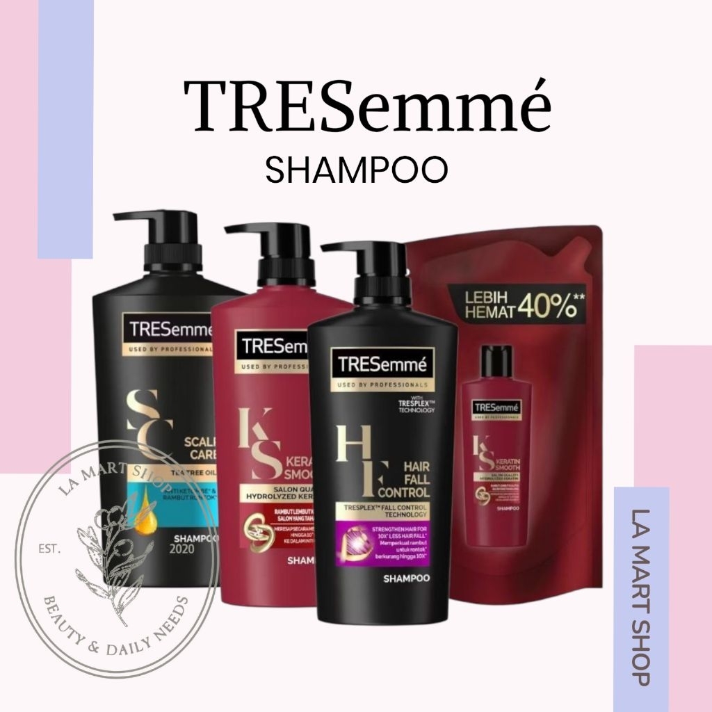 Shampoo / Shampo Tresemme 670ML 850ML Refill 900ML - Scalp Care with tea tree oil / anti ketombe , K