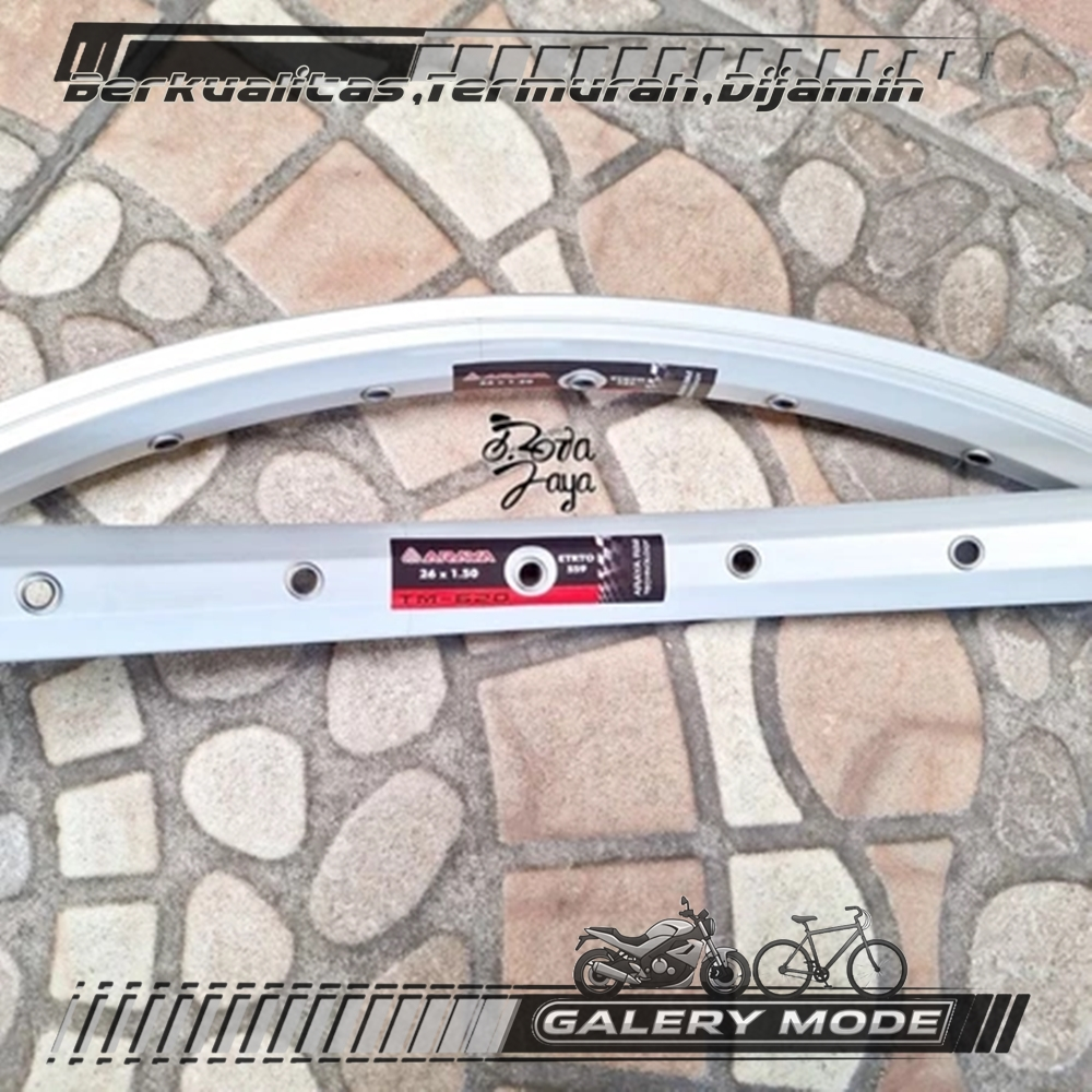 VELG RIMS SEPEDA ARAYA 26 TM620 // ALLOY SILVER 36H SPAREPART SEPEDA TERMURAH