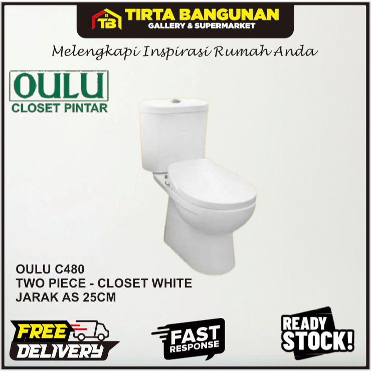 OULU CLOSET DUDUK C480 TWO PIECE CLOSET WHITE