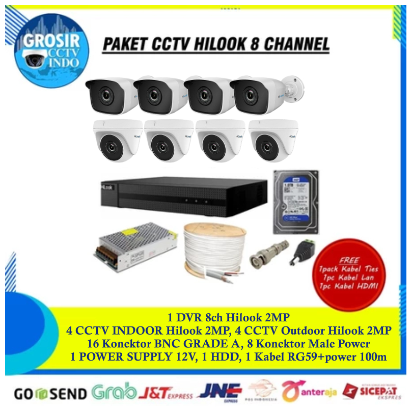 Paket CCTV 8ch HILOOK By HIKVISION 2mp