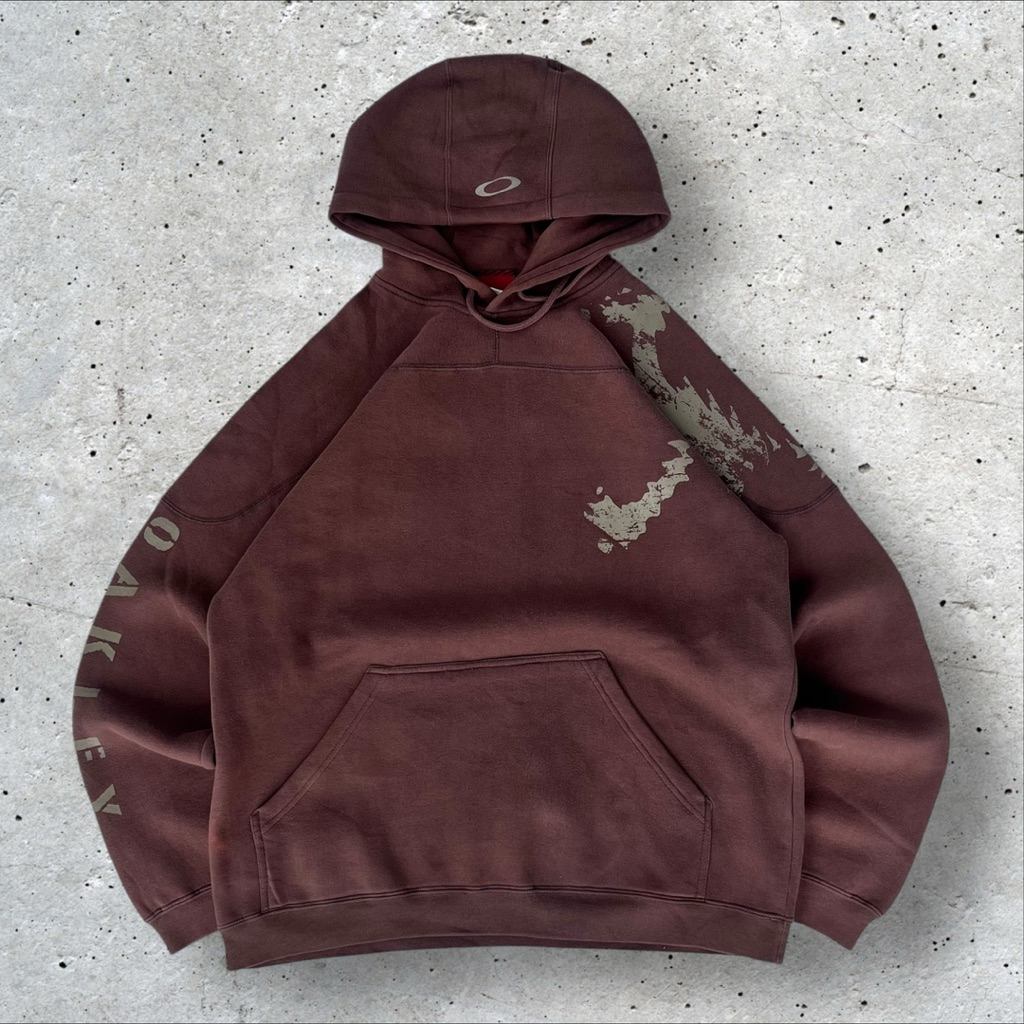 Vintage Hoodie Oakley Dark Brown