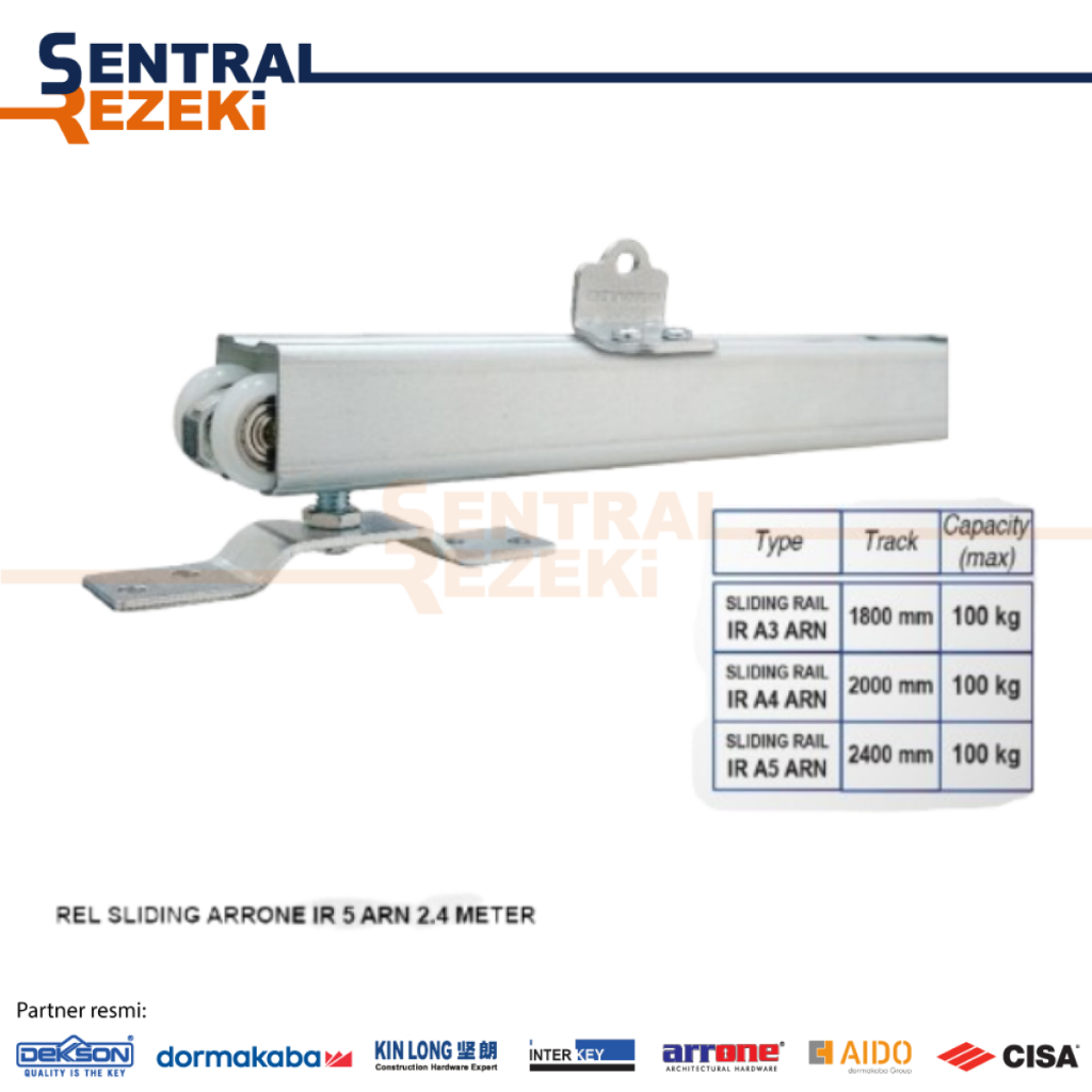 REL SLIDING / PINTU GESER ARRONE IR5 GALVANIS 2.4 METER