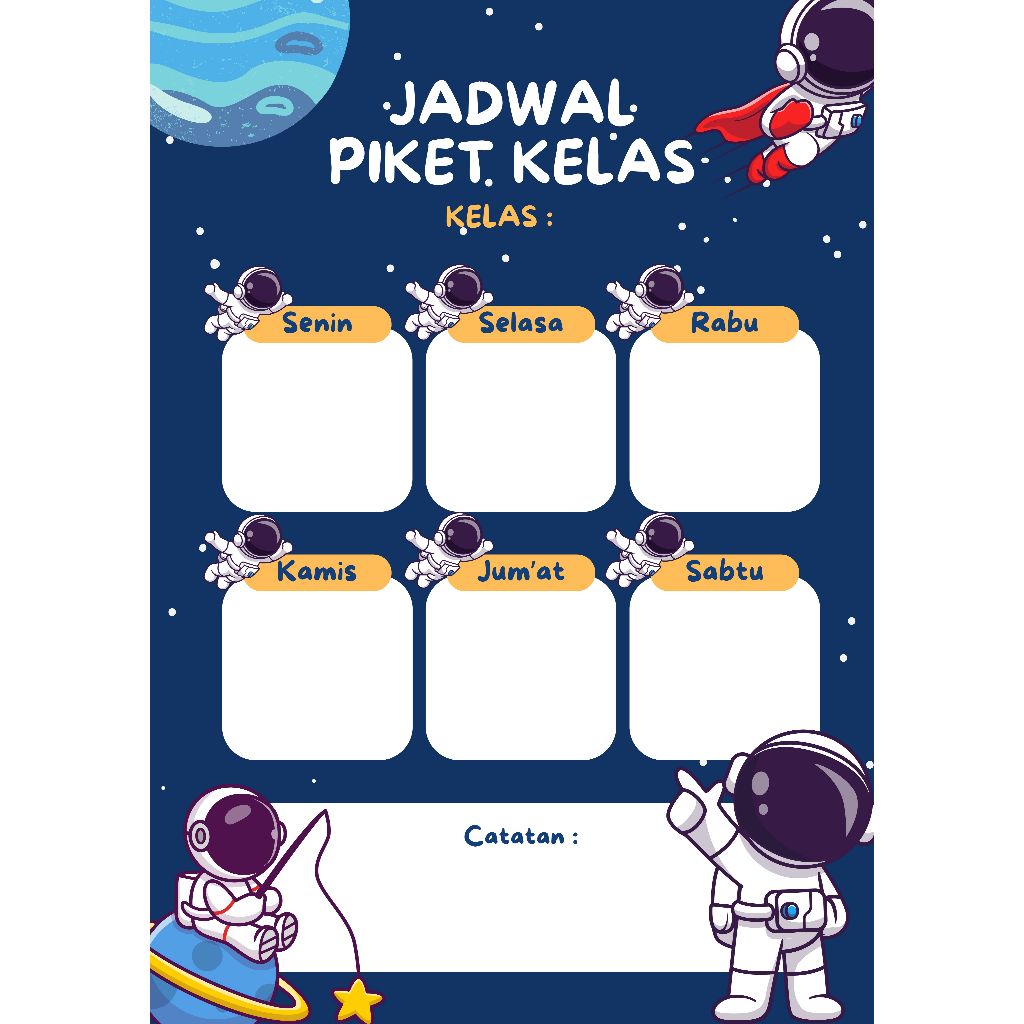 Poster JADWAL PIKET KELAS JADWAL PIKET SD JADWAL PIKET SMP SMA JADWAL PIKET KELAS