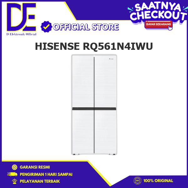 ( CARGO ) HISENSE Kulkas 4 Pintu Inverter Warna Putih Hisense RQ561N4IWU 520 liter