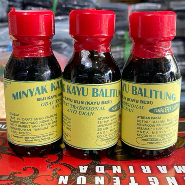Minyak Anti Uban & Rontok Kayu Belitung isi 80 ML Asli Dayak Kalimantan
