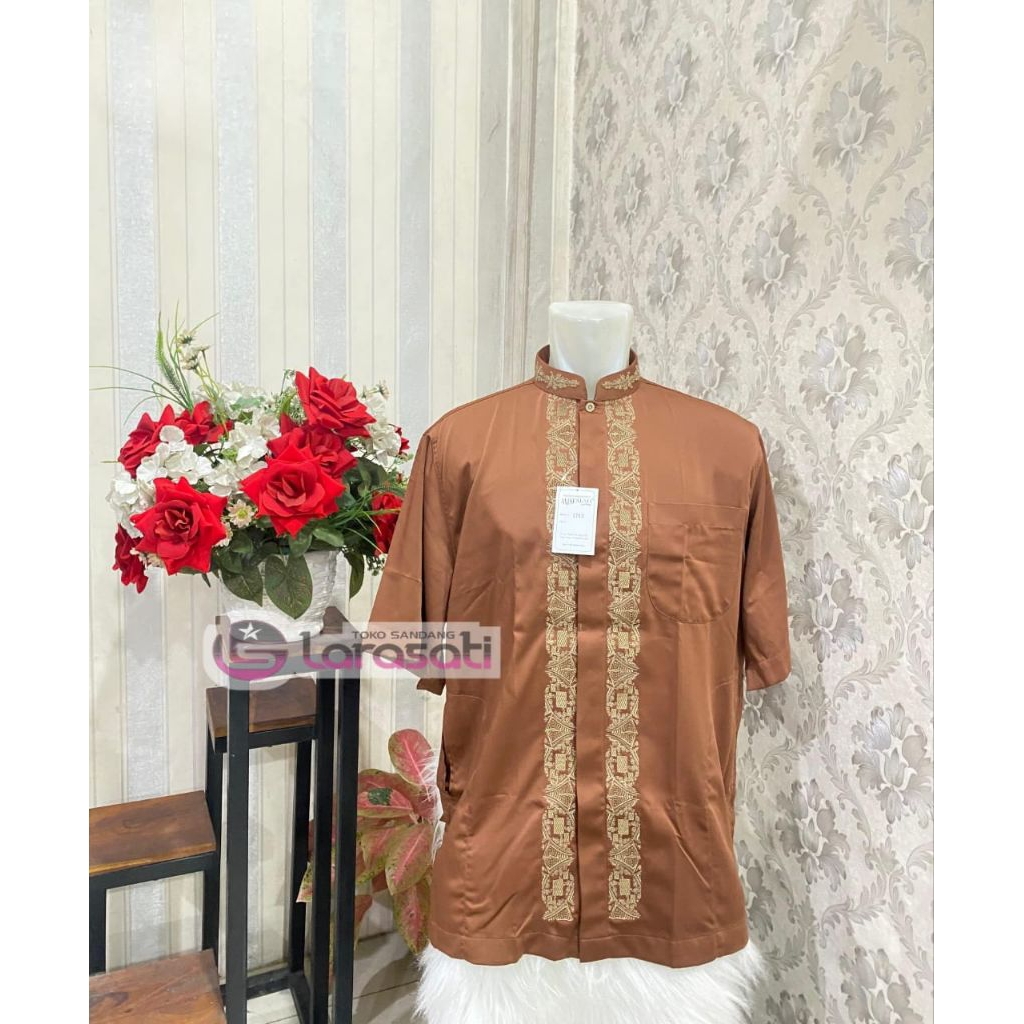 Baju koko MISFALAH lengan pendek/baju taqwa kekinian/Koko dewasa/