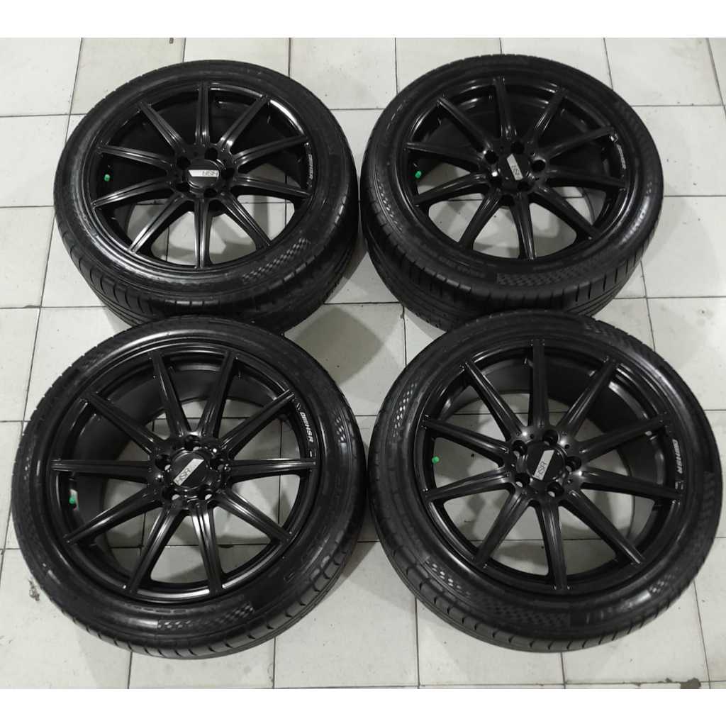 Velg Mobil second untuk CIVIC CAMRY ACCORD MERCY DLL HSR LUBECK Ring 19 Baut 5x114 + ban 245 45 R19