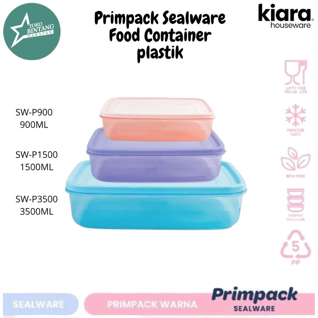 Primpack Sealware/Wadah Makanan/Food Container/Sealware Plastik/Kiara Primpack Sealware