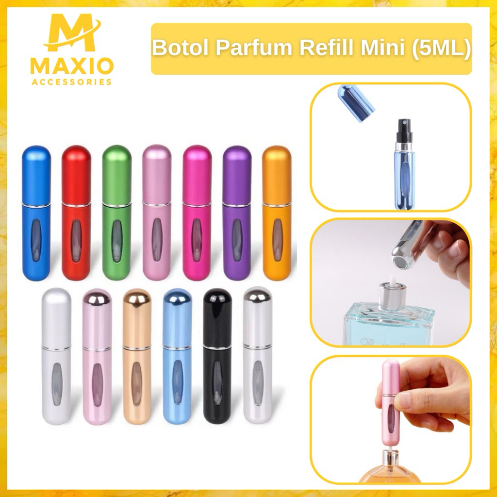 MA (5 ML) Botol Parfum Refill | Botol Mini | Spray Parfum Mini | Portable Refill | Botol Spray