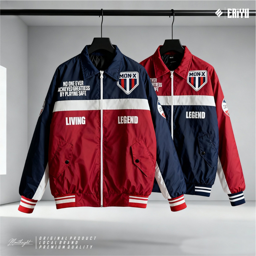 Jaket Parasut Pria - Jaket Bomber Nascar - Bombers Jacket Nascar - Bomber Parasut Premium Montheight