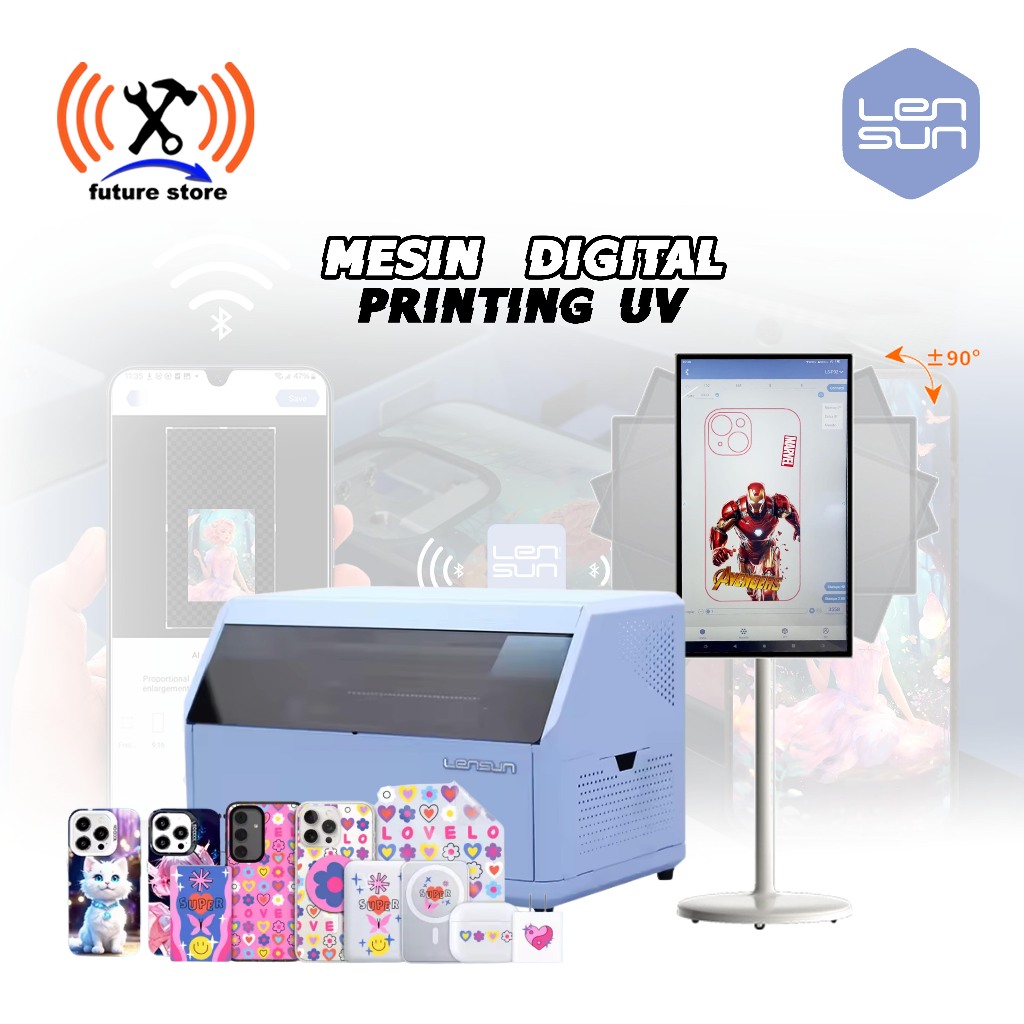 Lensun L7 Pro Printing UV SoftCase Hardcase Original - Printer Inkjet UV Mobile Case - Mesin Cetak C