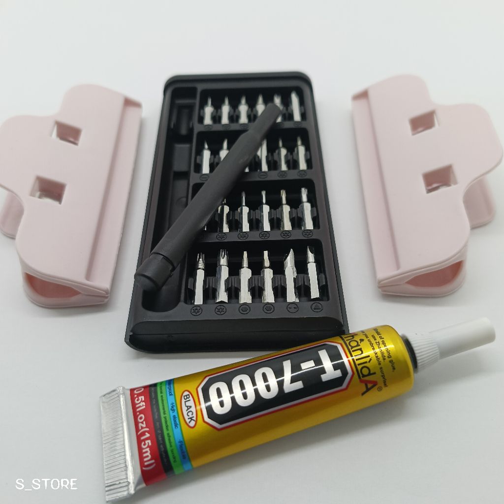 OBENG SET + PENJEPIT LCD + LEM LCD TOOLS ALAT SERVICE HP ALAT REPARASI OBENG SERBAGUNA