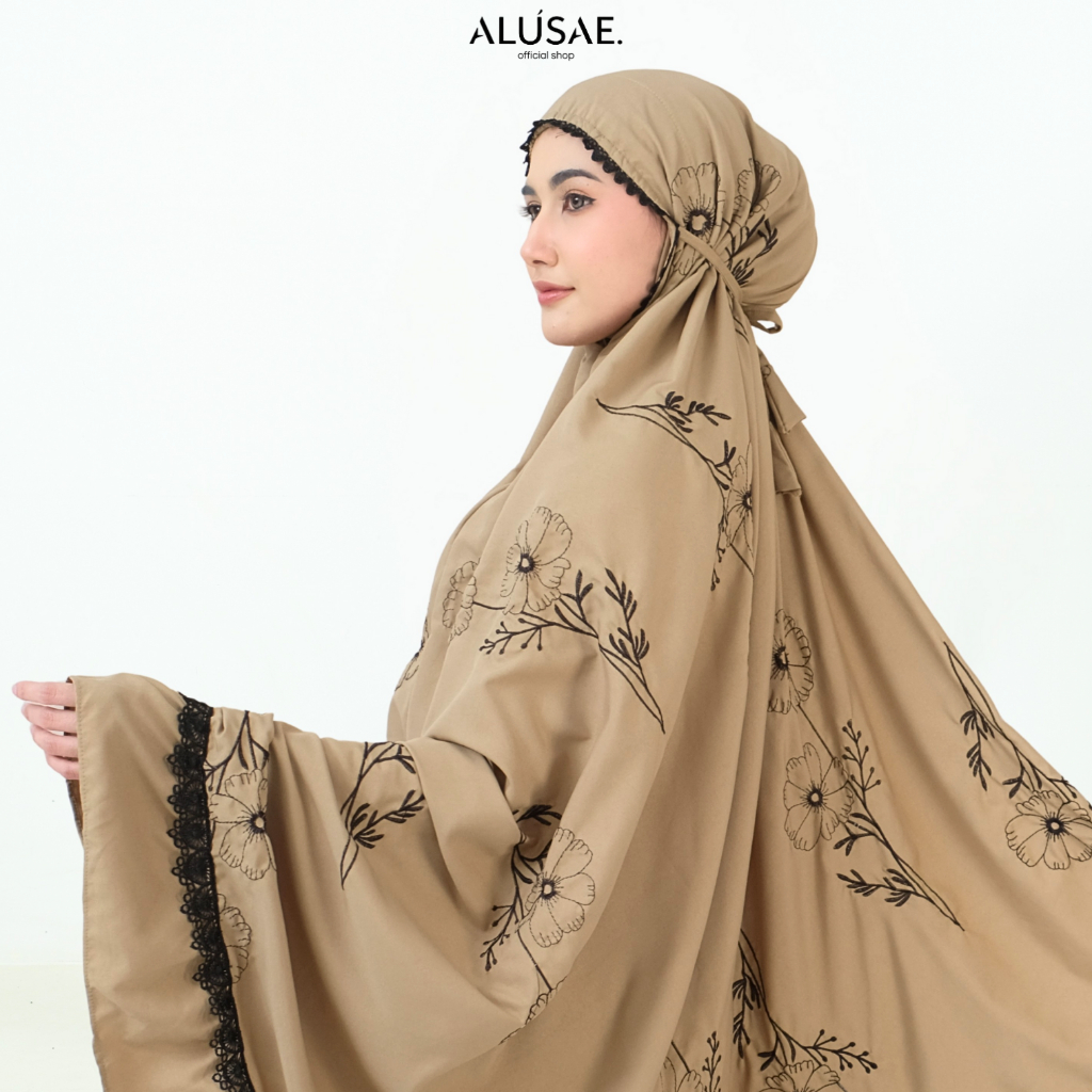 Alusae - Mukena Dewasa Premium Bordir Maryam Series Jumbo
