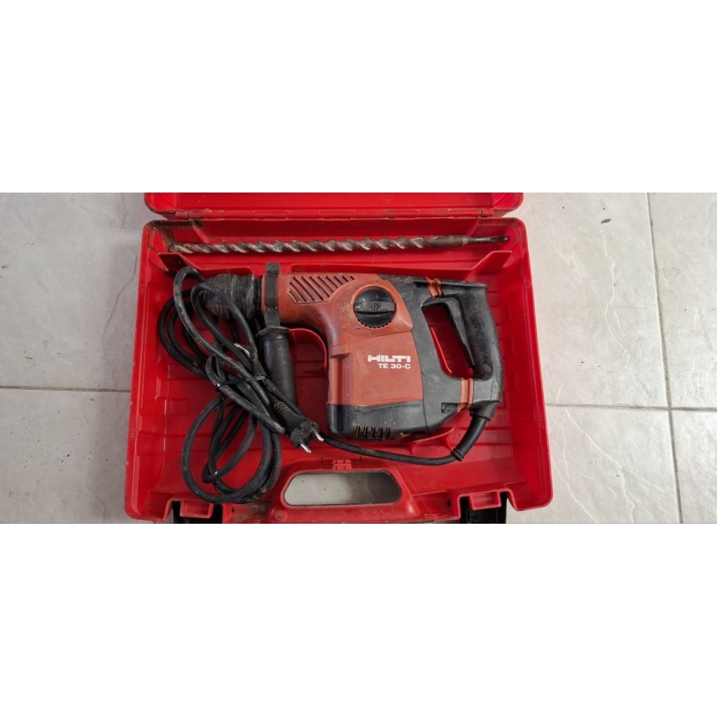 Bor Rotary Hammer HILTI TE 30-C AVR – Kombinasi Bor & Pahat Beton Profesional + Koper & Mata Bor SDS