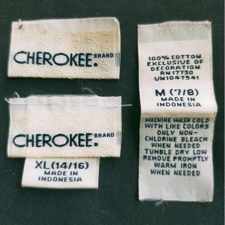 tag label cherokee label tag