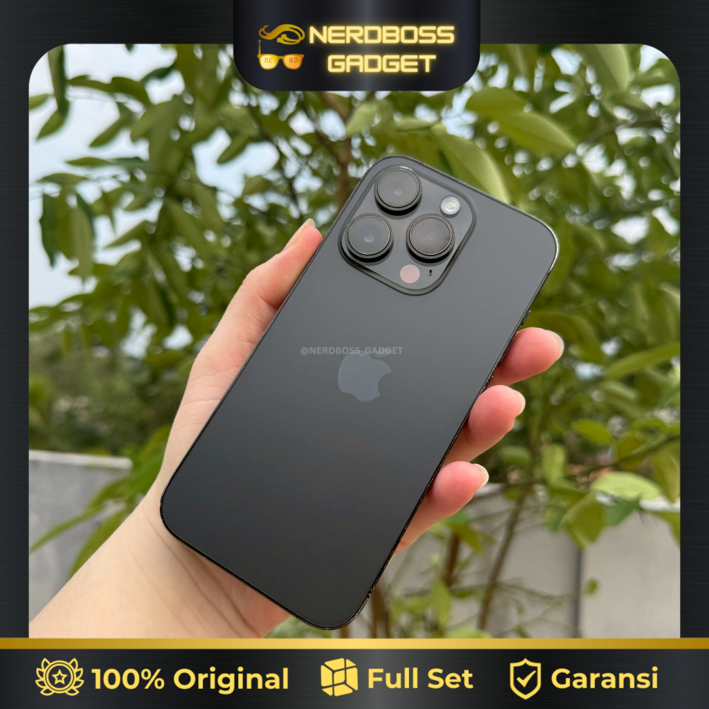 APPLE IPHONE 14 PRO SPACE BLACK 128GB ORIGINAL MULUS MANTAP FULLSET